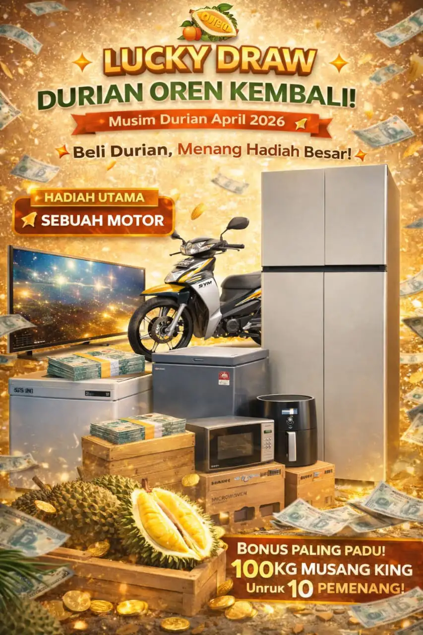 lucky draw durian oren